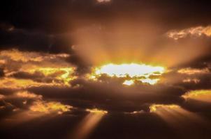 Colourful sky at sunset photo