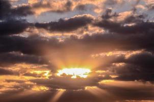 Colourful sky at sunset photo