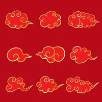 China cloud Drawing image style vector