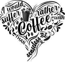 coffee t shirt design vector