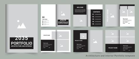 Architecture Portfolio design or professional architecture and interior portfolio design template vector