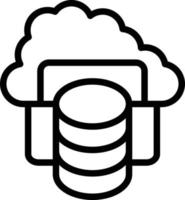 Cloud Storage Vector Icon Style
