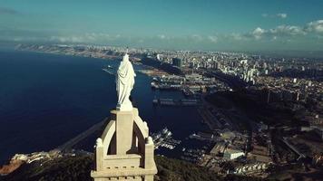 aérien vue de fort Père Noël cruz et Oran, Algérie video