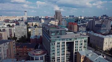 Aerial panoramic view of the center of Moscow video