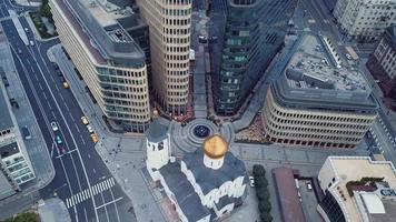 Aerial panoramic view of the center of Moscow video