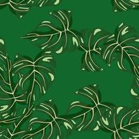 decorativo tropical palma hojas sin costura modelo. selva hoja sin costura fondo de pantalla. exótico botánico textura. floral antecedentes. vector