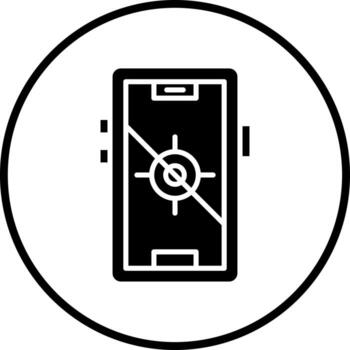 GPS no fijo vector icono estilo