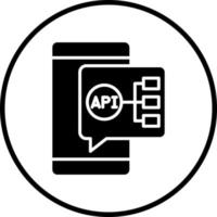 api integración vector icono estilo