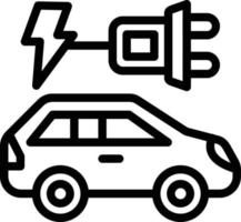 Electric Car Vector Icon Style