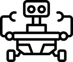 espacio robot vector icono estilo