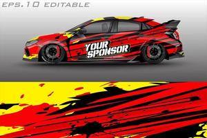 car wrap abstract racing graphic background for vinyl wrap and stickers vector