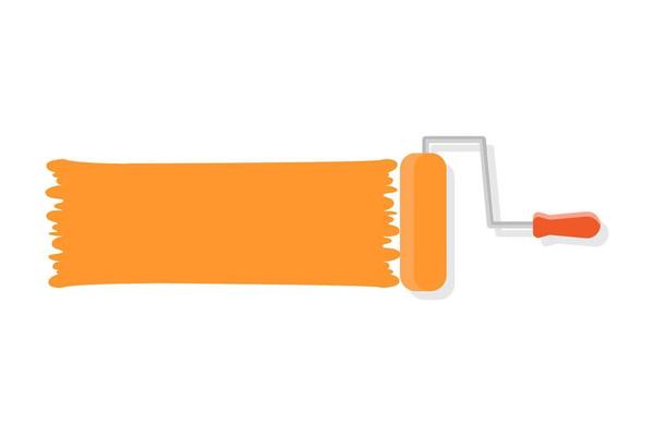 Roller paint brush flat design vector illustration
