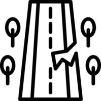 Road Crack Vector Icon Style