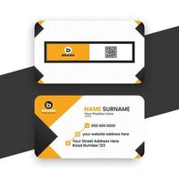 resumen profesional negocio tarjeta diseño vector modelo con negro y naranja colores