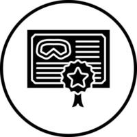 Diving Certificate Vector Icon Style