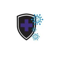 Virus protection logo images illustration design vector