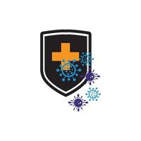 Virus protection logo images illustration design vector