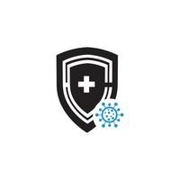 Virus protection logo images illustration design vector