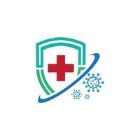 Virus protection logo images illustration design vector