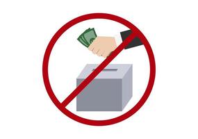 no corruption to vote process by dirty money bribe vector