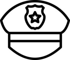 vector diseño policía gorra icono estilo