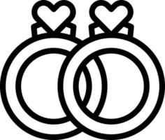 vector diseño Boda anillo icono estilo