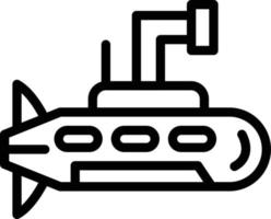 Ejército submarino vector icono estilo