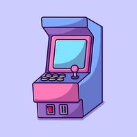 Arcade machine game cartoon vector icon illustration. holiday technology icon isolated.