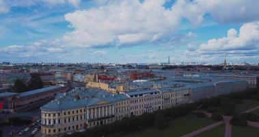 antenn panorama av de Centrum av st. petersburg i sommar video