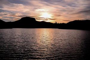 Colourful sky at sunset photo