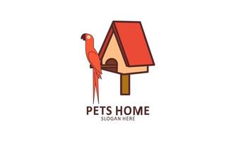 Pet home mascot cartoon style illustration vector