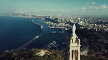 aérien vue de fort Père Noël cruz et Oran, Algérie video