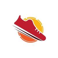 Icon shoe logo concept vector sneaker template