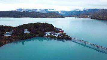 Aerial Views of the Torres del Paine Park video
