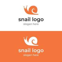 Creative and unique colorful snail and snail shell animal template logo design. vector