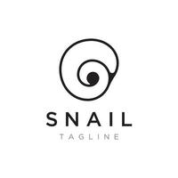 Creative and unique colorful snail and snail shell animal template logo design. vector