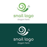 Creative and unique colorful snail and snail shell animal template logo design. vector