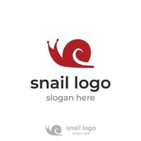 Creative and unique colorful snail and snail shell animal template logo design. vector