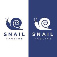 Creative and unique colorful snail and snail shell animal template logo design. vector