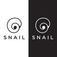 Creative and unique colorful snail and snail shell animal template logo design. vector