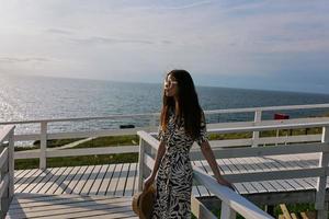 woman Walk near the hotel sea travel luxury unaltered photo