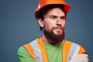 angry man in work uniform security professional hard work photo