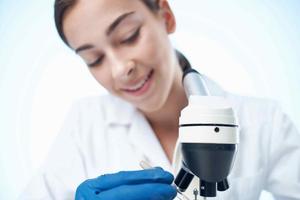 woman scientist biologist research diagnostics technology photo