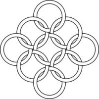 logo pattern  interlocking rings chainmail element vector