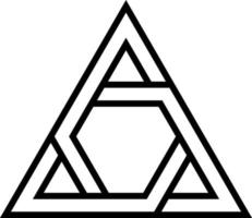 Logo triangle sign closed system vector