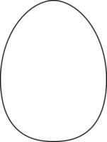 egg  outline shapes template for design vector