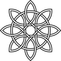 Celtic knot petals circle nature and longevity vector