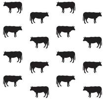 Vector seamless pattern of cow