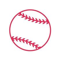 red baseball stitch Popular outdoor sporting events vector