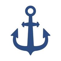 iron anchor icon ocean navigation equipment vector